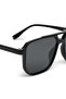 Women Thin Rim Navigator Sunglasses in Black