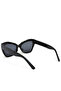 Women Chunky Cat Eye Sunglasses in Black - 3