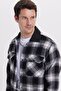 Men's Relax Fit Comfortable Cut Winter Plaid Double Pocket Snap Button Shirt - 2