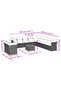 Garden Sofa Set | Black | PE Rattan, Steel, Solid Acacia Wood, Polyester - 3