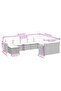 10 Piece Garden Sofa Set with Cushions Black Poly Rattan - 2