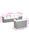 7 Piece Garden Sofa Set with Cushions Beige Poly Rattan - 2