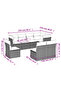 8 Piece Garden Sofa Set with Cushions Black Poly Rattan - 2