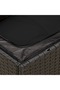 6 Piece Garden Sofa Set with Cushions Black Poly Rattan - 6