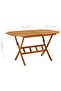 5 Piece Garden Dining Set Solid Acacia Wood - 3