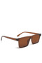 Women Flat Rim Sunglasses In Brown - 2