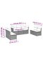 7 Piece Garden Sofa Set with Cushions Grey Poly Rattan - 2