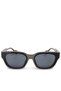 Women Square Cat Eye Sunglasses in Coffee