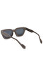 Women Square Cat Eye Sunglasses in Coffee - 3