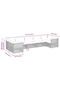 7 Piece Garden Sofa Set with Cushions Grey Poly Rattan - 3