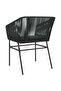 Garden Chairs 2 pcs with Cushions Black Poly Rattan - 6