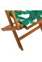 Folding Garden Chairs 6 pcs Green Fabric and Solid Wood - 7