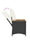 Reclining Garden Chairs 2 pcs with Cushions Black Poly Rattan - 7