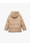 Mock Neck Quilted Puffer Jacket with Snap Button Pockets - 4