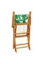 Folding Garden Chairs 6 pcs Green Fabric and Solid Wood - 6