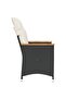 Reclining Garden Chairs 2 pcs with Cushions Black Poly Rattan - 5