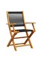 Garden Chairs 2 pcs Black Solid Wood Acacia and Polypropylene - 2