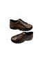 Men's Lace-Up Zippered Leather Brown Textile Inside Warm Lining Rubber Sole - 3