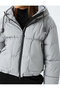 Hooded Zippered Pocket Detailed Quilted Oversized Inflatable Jacket - 6