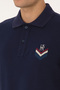Men's Regular Fit Polo Neck Navy Blue Sweatshirt 50324801-Vr033 - 7