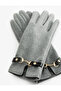Suede Look Belted Gloves - 4