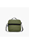 Solid Lunch Bag with Adjustable Strap and Zip Closure - 3