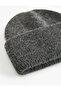 Soft Textured Fold Detailed Basic Knitwear Knitted Beanie - 3