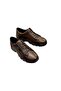 Men's Lace-Up Zippered Leather Brown Textile Inside Warm Lining Rubber Sole - 2