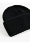 Soft Textured Fold Detailed Basic Knitwear Knitted Beanie - 3