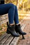 1094 Comfortable Flexible Buckle Detailed Warm Lining 4 cm High Heel Women's Boots - 7