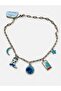 Charm Blue Steel Necklace - 2