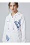 Unisex Butterfly Printed Hooded Zippered Sweatshirt- Hooded Hoodie