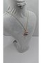 Stainless Steel Purple Lotus Flower Gold Color Necklace - 7