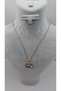 Stainless Steel Purple Lotus Flower Gold Color Necklace - 5