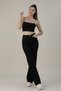 Women's Ice Black Super High Waist Loose Stretch Fabric Baggy Leg Denim Jeans Pants - 2