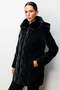Patterned Puffer Jacket with Fur Collar - 2