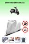 Gray Rear Bag Lock Incompatible Peugeot Django 50 Compatible Motorcycle Tarpaulin, 4 Seasons