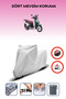 Gray Rear Bag Lock Incompatible Arora Gemma 125 Compatible Motorcycle Tarpaulin, 4 Seasons