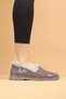 Selaro Gray Colored Stone Patterned Winter Casual Shoes with Fur Inside - 5