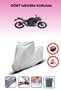 Gray Rear Bag Lock Incompatible with Kawasaki Z 500 Se Compatible Motorcycle Tarpaulin, 4 Seasons