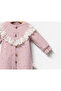 Natural Lace Detailed Front Opening Baby Girl Romper - 2
