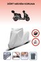 Gray Rear Bag Lock Incompatible Yuki Jj50Qt Picasso 50 Compatible Motorcycle Tarpaulin, 4 Seasons