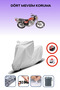Gray Rear Bag Lock Incompatible Kuba Kb150-9 Compatible Motorcycle Tarpaulin, 4 Seasons