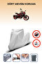 Gray Rear Bag Lock Incompatible Motolux Drift 200 Compatible Motorcycle Tarpaulin, 4 Seasons