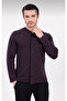 Men's Front Open Long Sleeve V-Neck 50% Cotton 50% Modal Pajama Set-6537 - 3