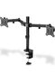 Dual Arm Desktop Adjustable Monitor Holder 14-32” Tv-Pc Lcd Led Stand Steel Design - 2