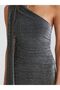 Lcw Vision One Shoulder Shiny Look Shirred Dress - 3