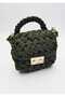 Hand Knitted Khaki Green Women's Knitted Bag