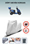 Gray Rear Bag Lock Incompatible Yuki Crypto 125 Compatible Motorcycle Tarpaulin, 4 Seasons
