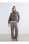Lcw vision beige shawl collar women's knit sweater - 4